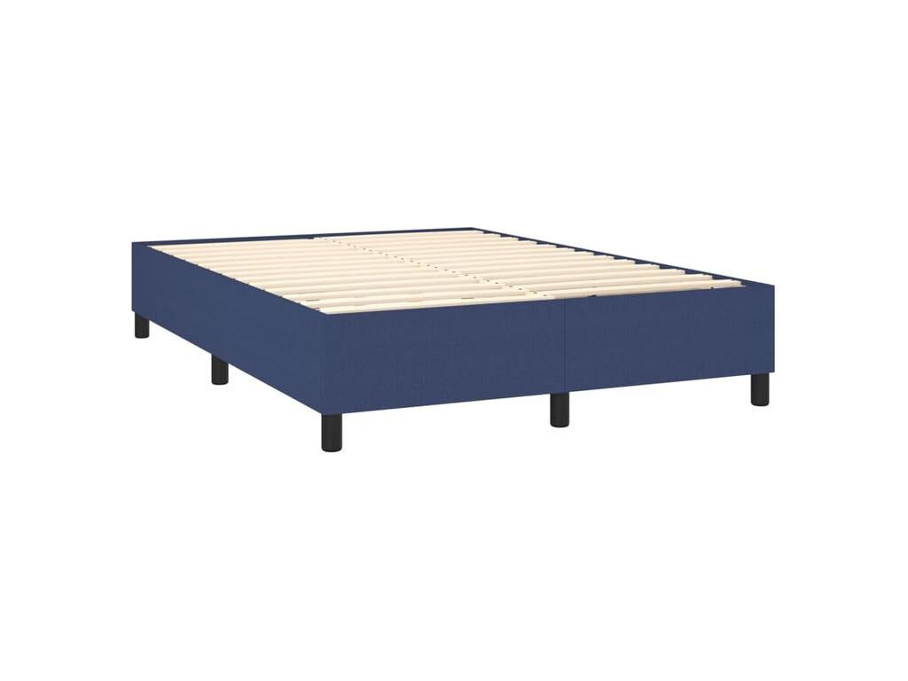 Dekonao bed base with mattress, blue, 140x190 cm, fabric PMIM95346