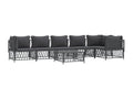 7-piece garden furniture set with cushions, anthracite steel PCKL78292