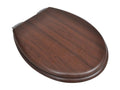 Brown wood-effect toilet seat with lid, 45x36x5 cm, 02 0002877 QKKO56977