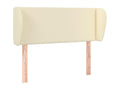 Headboard with wings, Cream, 103x23x78/88 cm, Faux Leather, CGSD54908