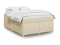 Dekonao bed base with mattress, Cream, 140x190 cm, Fabric REUS06805
