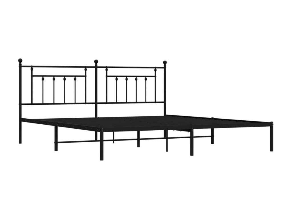 Metal bed frame with black headboard 193x203 QCQL65093