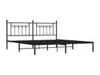 Metal bed frame with black headboard 193x203 QCQL65093