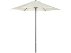 Large straight parasol for garden, balcony, or terrace, 160 g/m² polyester fabric, 1.96 x 2 m high, beige aluminum pole, CDGA27755