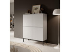 Chest of drawers - 100 cm - white with black legs - Nobellea LTUV33275
