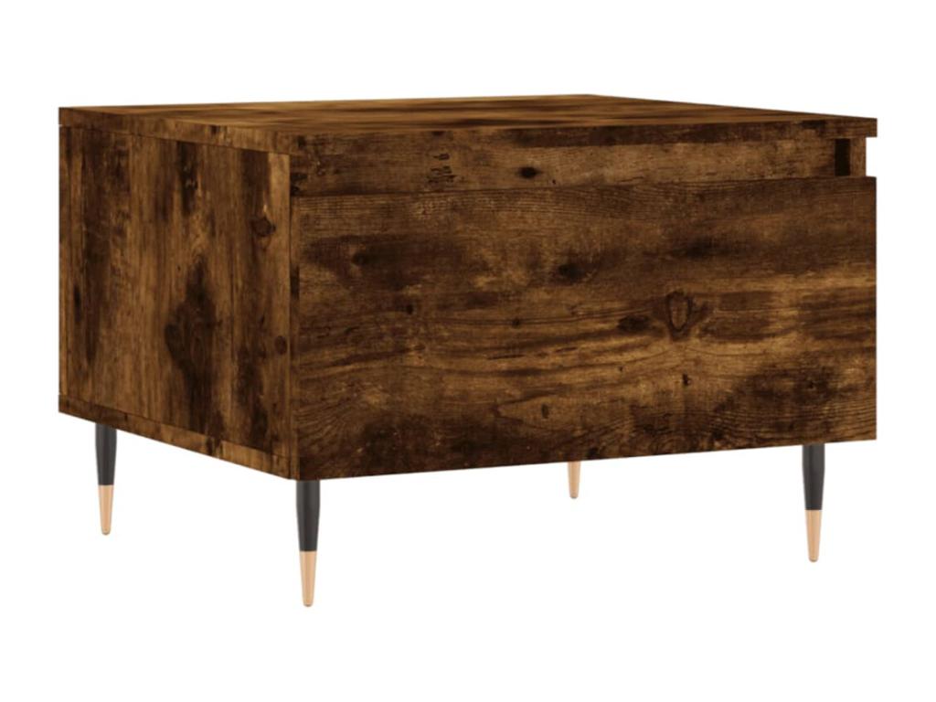 2-piece coffee tables, smoked oak, 50x46x35 cm, engineered wood ZFLW97114