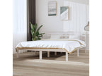 White bed frame without mattress, 120x200 cm, solid pine wood ZQXL88893