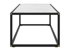 Black coffee table with white marble top, 100x50x35 cm, FWDR02834