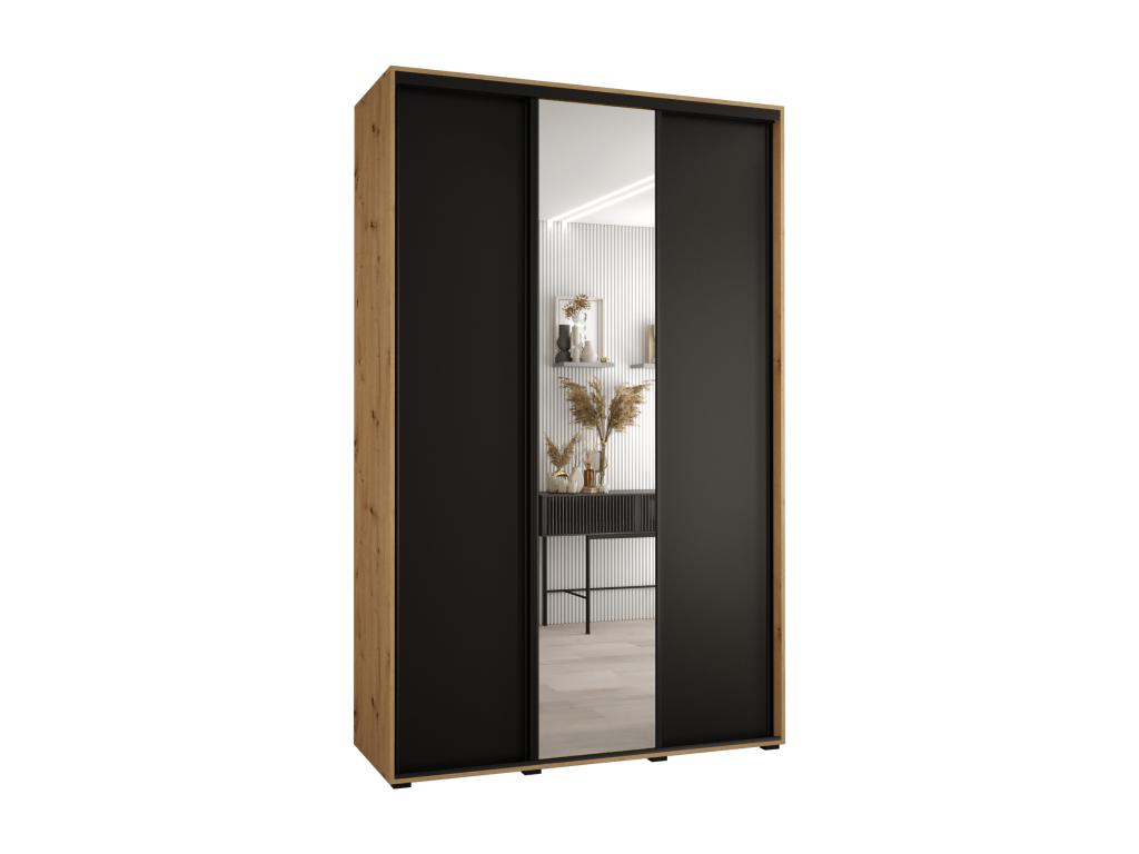 Dekonao 3-Door Sliding Wardrobe 235.2/160/60 3 Doors Dekonao/Black/Black HDUL08872