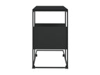 Side table with wheels, black, 55x36x63.5 cm, engineered wood, UFVJ93230