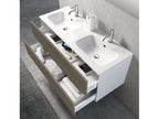 Dekonao 5-piece double sink bathroom set in ash oak DQOK85771