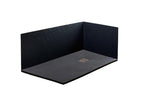Dekonao Extra Slim Black 95x175 cm Shower Tray in Synthetic Resin and Marble Dust with Free Drain JQKG25212