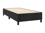 Upholstered bed base with mattress, black, 100x200 cm, velvet, PNRE64484