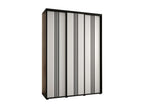 Dekonao 6 Sliding Door Wardrobe 235.2/170/45 3 Doors Black/White/Black ZASM78896