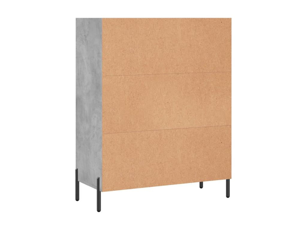 Concrete grey shelving unit 69.5x32.5x90 cm engineered wood NLNM89866