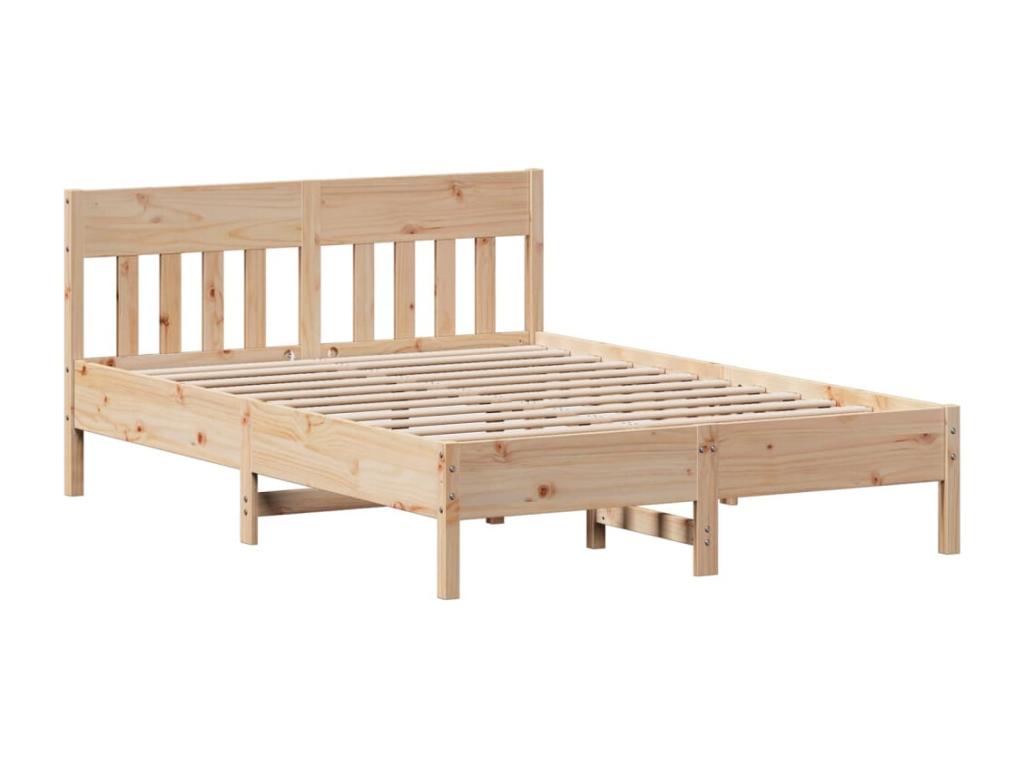 Bed frame without mattress 160x200 cm solid pine wood QZAO11092