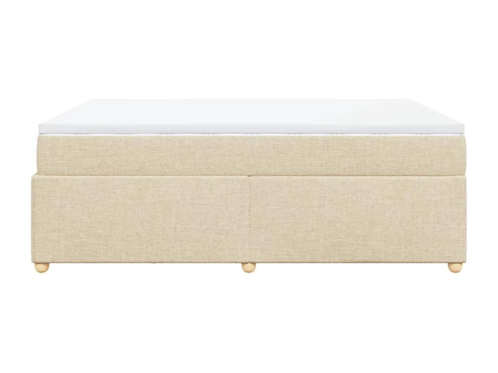 Dekonao bed base with mattress, Cream, 140x190 cm, Fabric REUS06805
