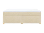 Dekonao bed base with mattress, Cream, 140x190 cm, Fabric REUS06805