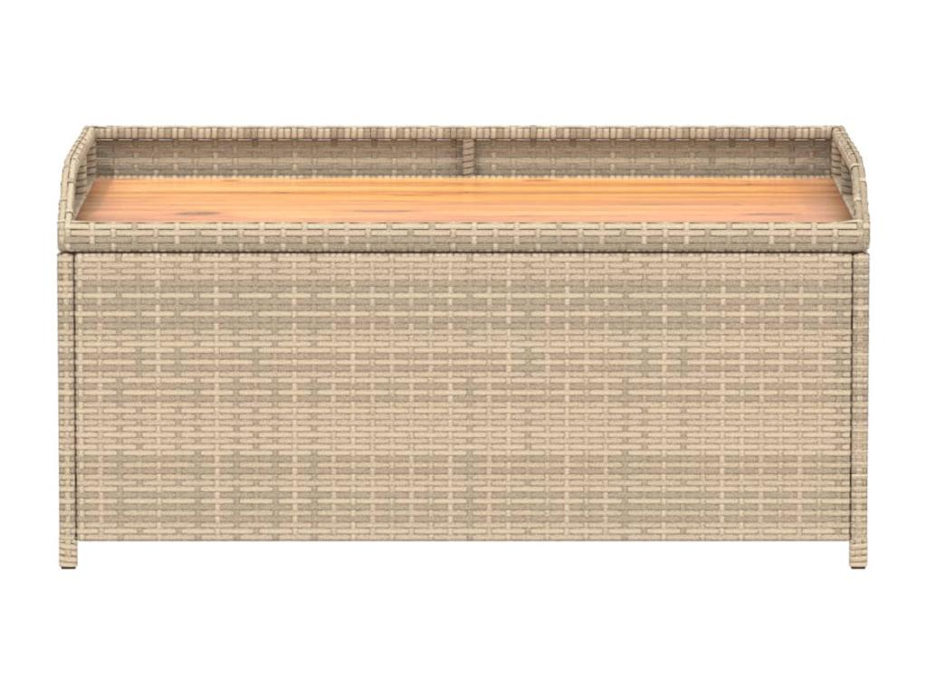 Nobelea beige storage bench in woven resin and wood, FVOZ92091