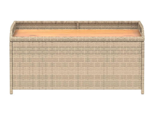 Nobelea beige storage bench in woven resin and wood, FVOZ92091