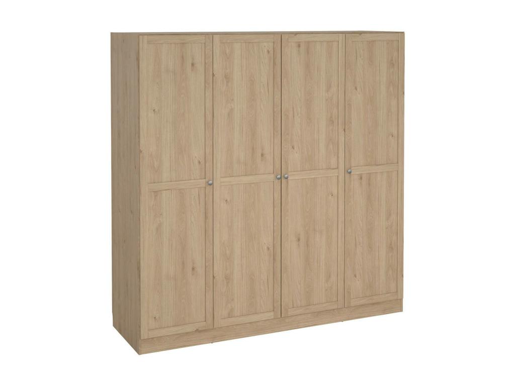 Large Wardrobe, Bedroom Furniture, Walk-in Closet, Clothes Closet, 196x62 h200 cm, Light Oak, PSGH06851