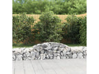7-piece arched gabion baskets, 300x50x40/60 cm, galvanized iron, DIBA08885
