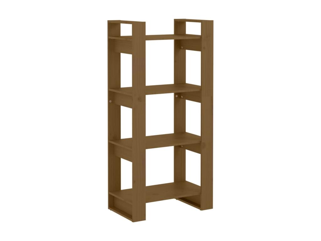 Honey Brown Bookshelf/Partition 60x35x125 cm Solid Wood BKCY54125
