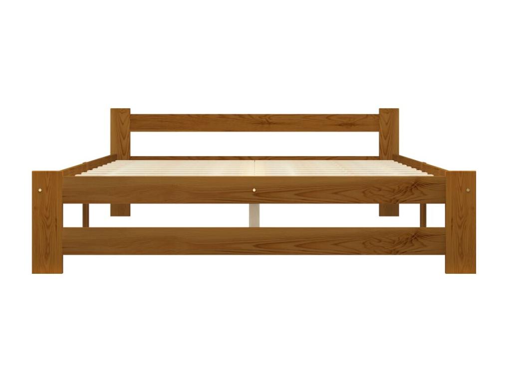 Honey brown bed Solid pine wood 120x200 13 WTHW69471