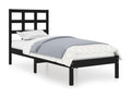 Black Solid Wood Bed Frame 75x190 cm Small Single VWCQ66271