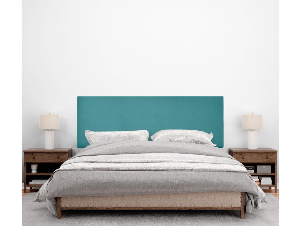 Dekonao Smooth Fabric Headboard 145x105cm with Legs for 135/140cm Beds - Turquoise HQMA41676