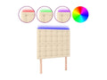 Cream LED Headboard 80x5x118/128 cm Fabric HQWO40654