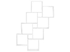 Dekonao wall shelf, white, 90x15x119 WVDM00399